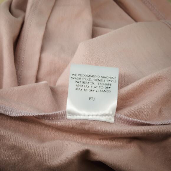 Eileen Fisher Size Small S Pink High Neck Short Sleeve Knee Length System Tencel - Picture 5 of 6